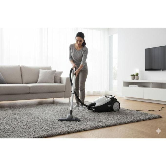Black & White Bagged Canister Vacuum Cleaner VC-1900