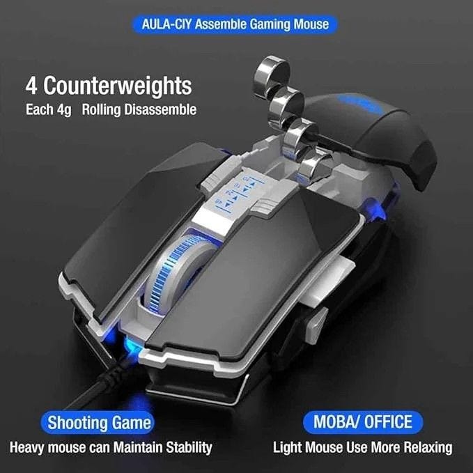AULA USB Wired Optical Gaming Mouse , H508,7 Buttons