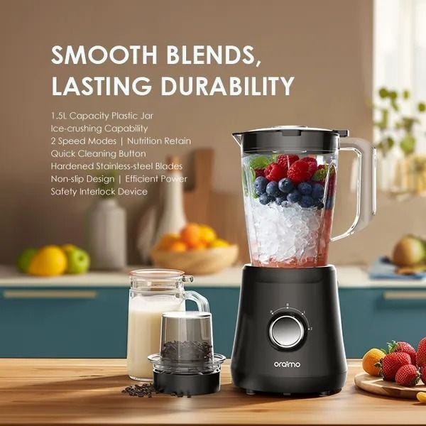 Oraimo SmartBlender Sleek 2 Speeds Blender (Silver)