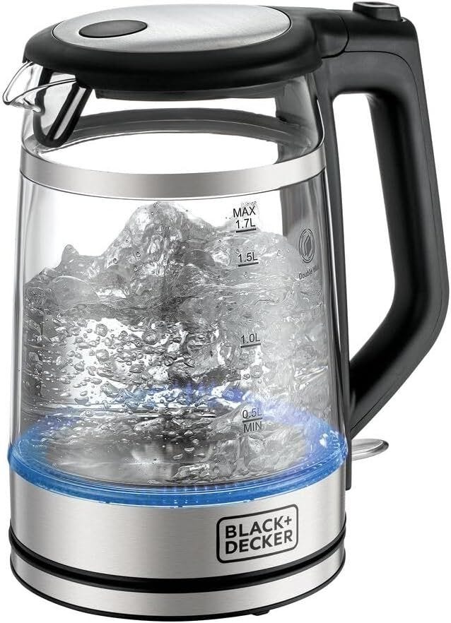 BLACK+DECKER +DECKER Electric Kettle GK220 (Silver Black)