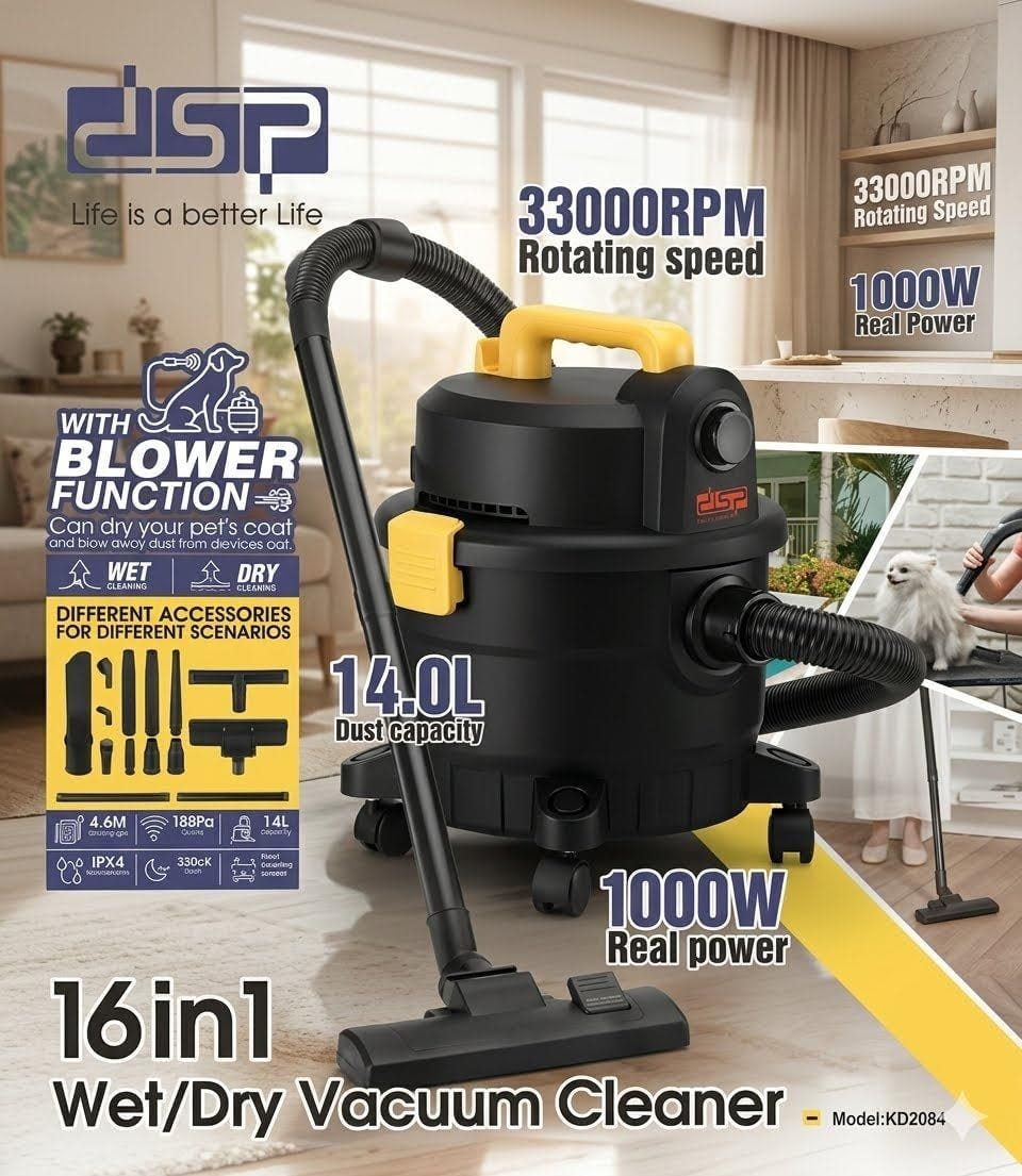 DSP 16In1 Wet and Dry Carpet Cleaner KD2084