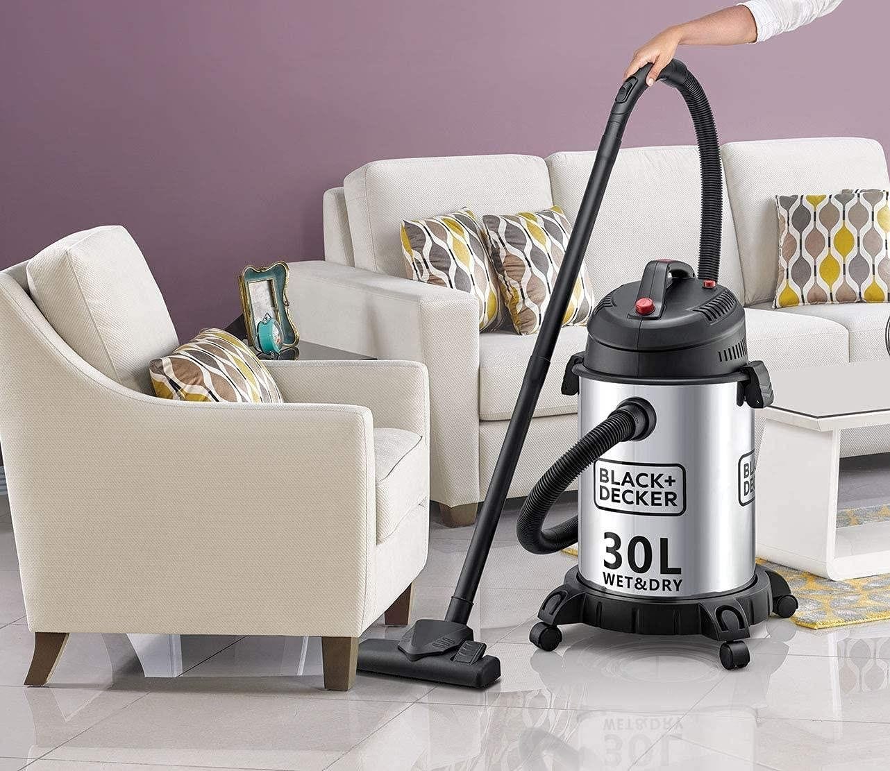 Black & Decker WV1450 Drum Vacuum Cleaner (Silver Black)