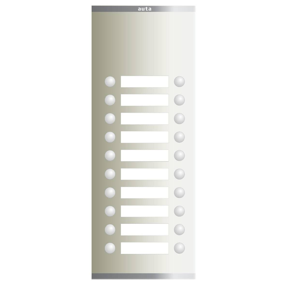 Auta Front Intercom Panel of Compact S4 210 with 20 Buttons, Silver - 850440