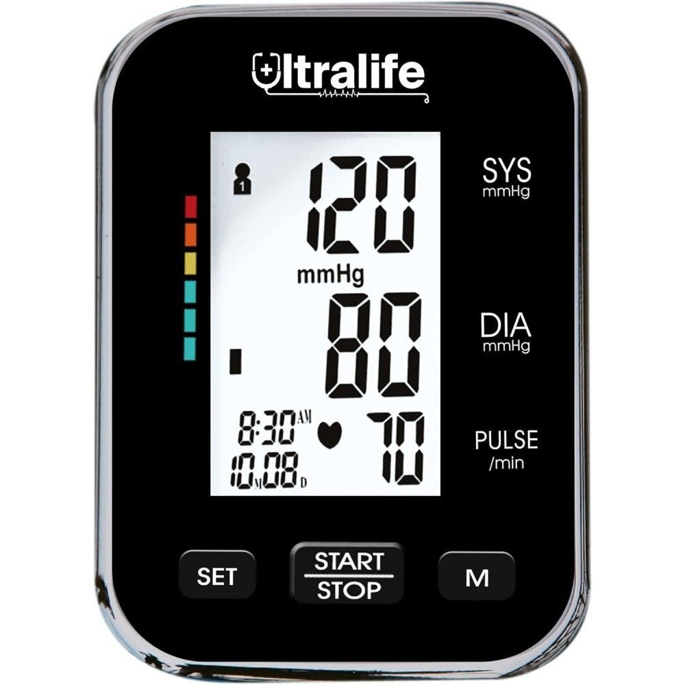 Ultralife Automatic Upper Arm Blood Pressure Monitor, Black - DBP-1333