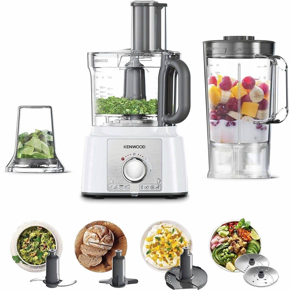 Kenwood MultiPro Express Food Processor 1.5 Liter 1000 Watt White - FDP65.400WH