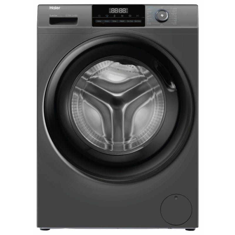 Haier Digital Front Load Full Automatic Washing Machine With Inverter Technology, 9 kg, Silver - HW90-BP14929AS6