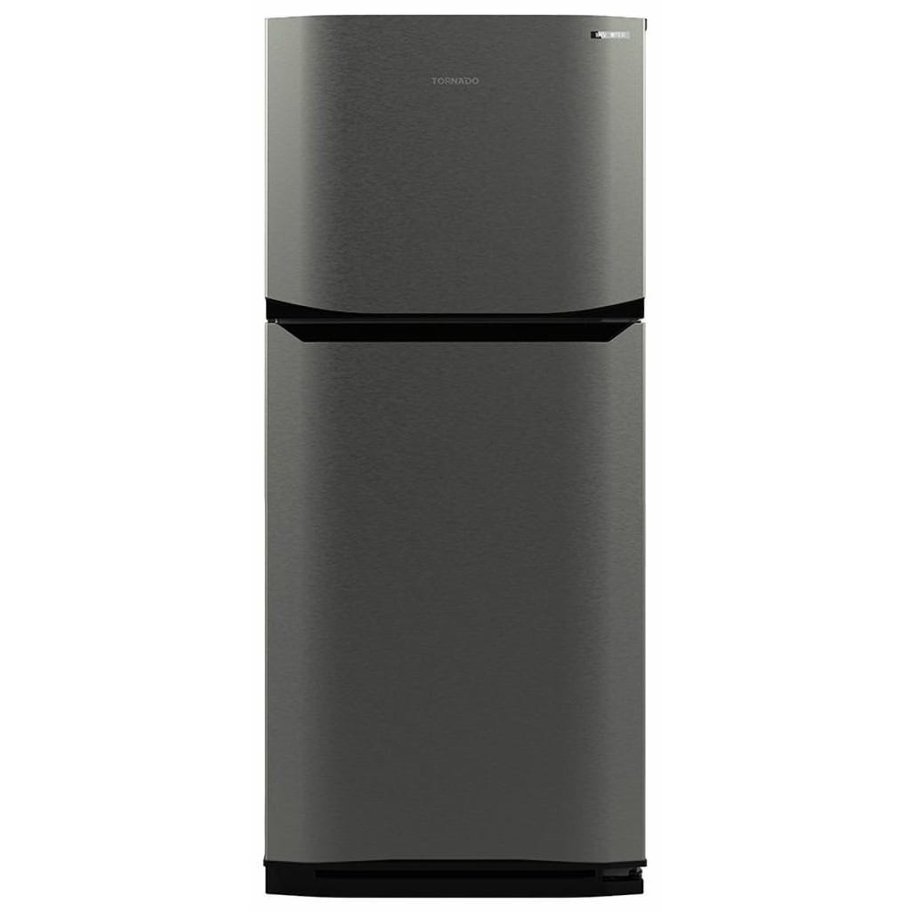 TORNADO No Frost Refrigerator With Inverter Technology, 296 Liter, Dark Stainless Steel - RF-31FTV-DST