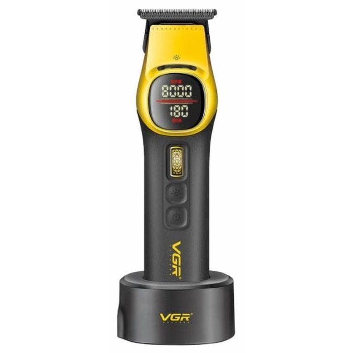 VGR Professional Digital Rechargeable Hair Trimmer, Black Gold - V-885T