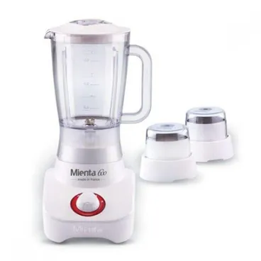 Mienta Countertop Blender With 2 Mills 1.5 Liter 600 Watt White - BL1221A