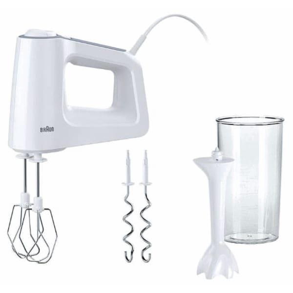 Braun MultiMix 3 Hand Mixer 500 Watt White - HM 3105