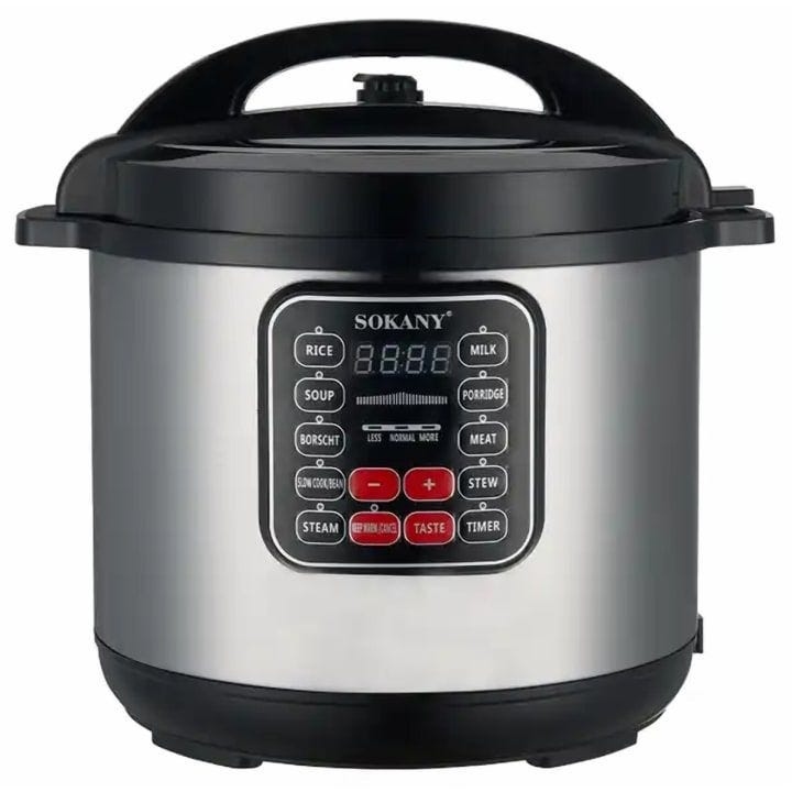 Sokany Digital Electric Pressure Cooker, 1600 Watt, 13 Liter, Silver - SK-2404