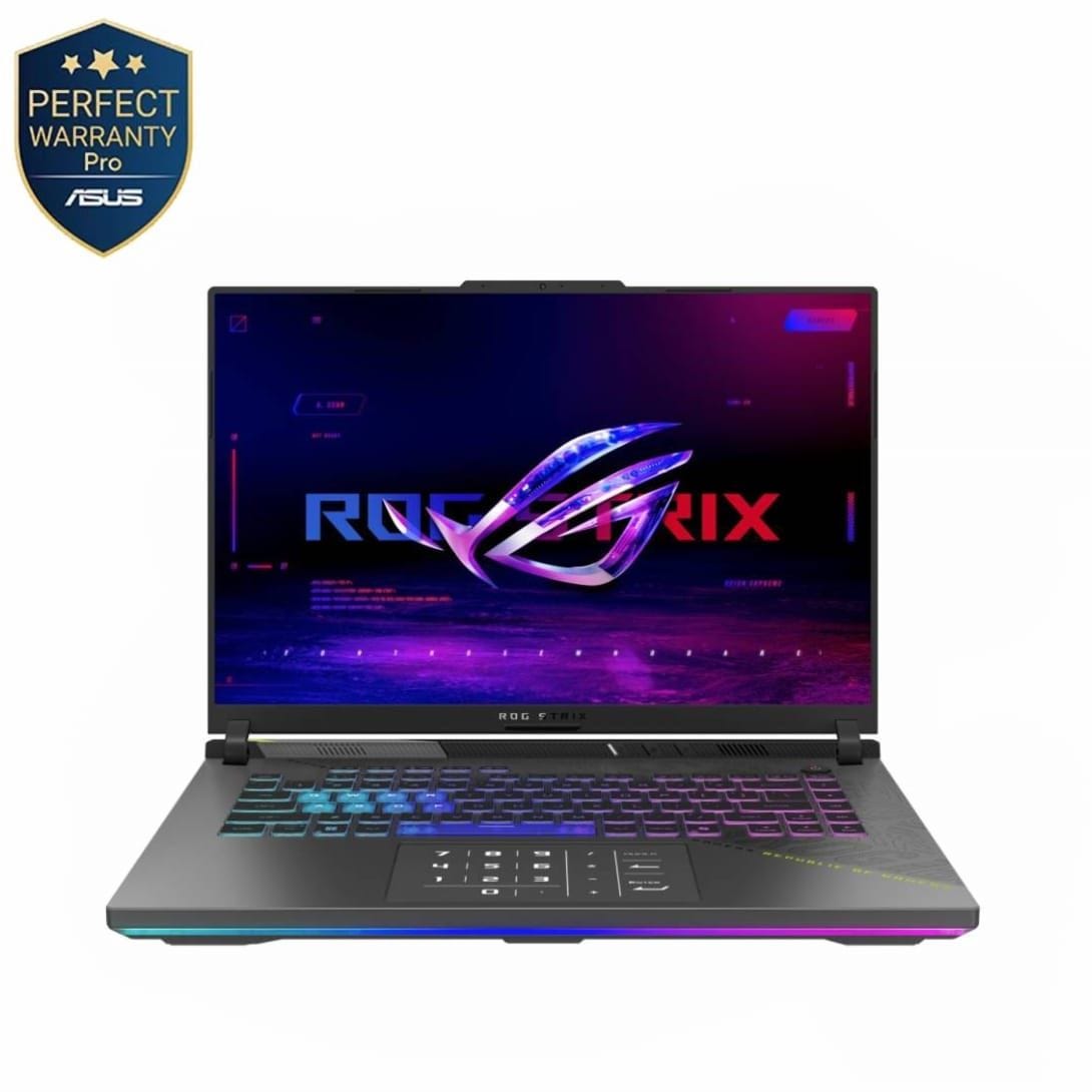 لابتوب جيمينج اسوس ROG Strix Gaming G16 2025، بروسيسور AMD رايزن 9 8940HX، شاشة 16 بوصة WUXGA، هارد 1 تيرابايت SSD، رام 16 جيجابايت DDR5، نفيديا GeForce RTX 5050 جرافيكس 8 جيجابايت، ويندوز 11، رمادي - G614PH-RV161W