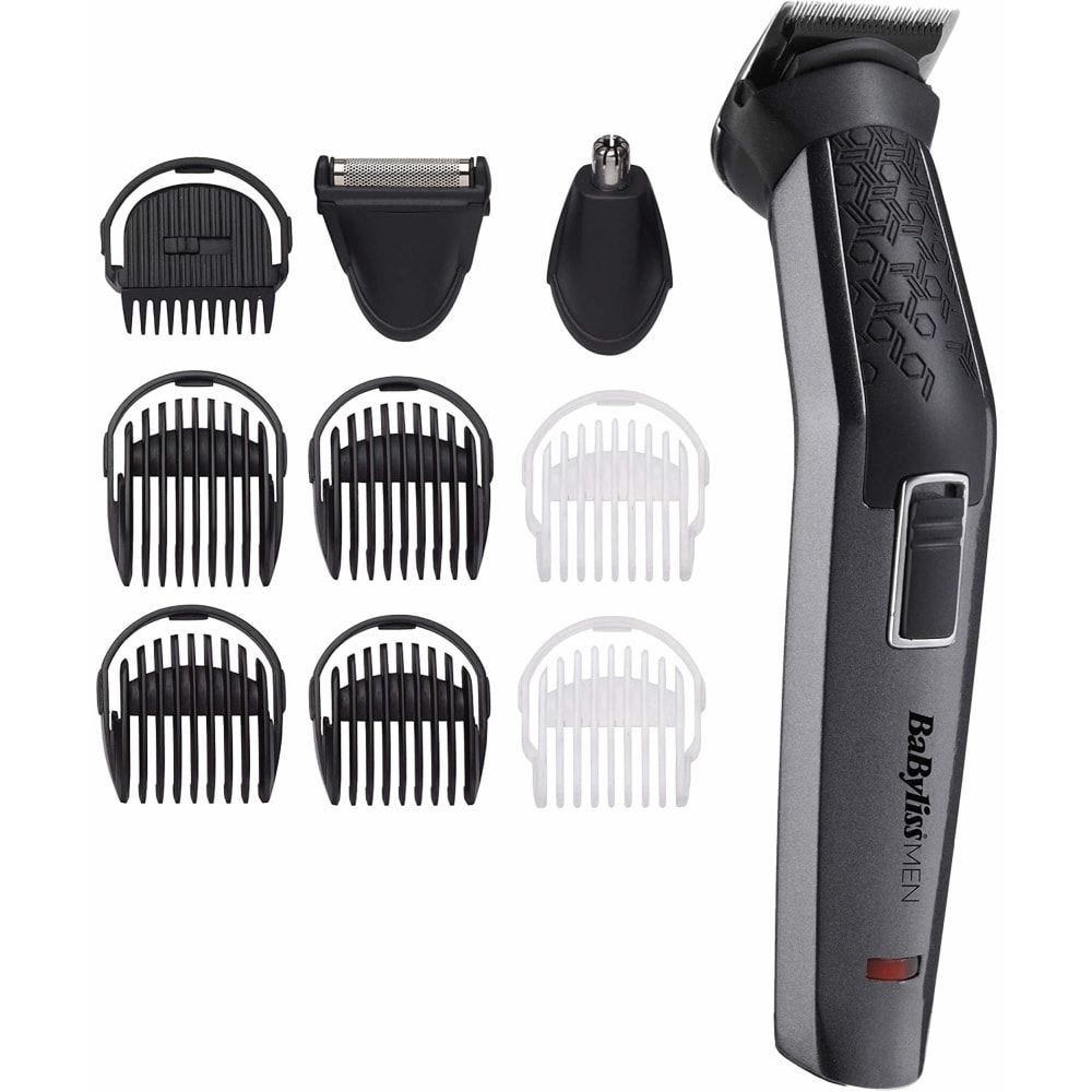 BaByliss 10 in 1 Rechargeable Grooming Kit, Black Silver - MT727E