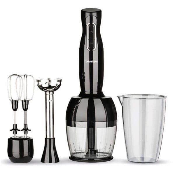 TORNADO Hand Blender With Chopper 900ml 1000 Watt Black - THB-1000MC
