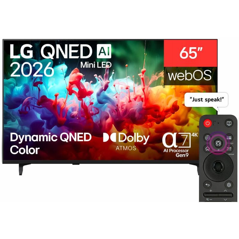 LG AI QNED70 65 Inch 4K UHD Smart QNED MiniLED TV with Built In Receiver - 65QNED70B6T