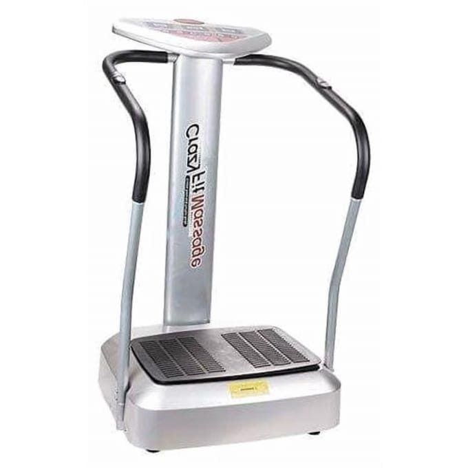 جهاز تدليك سوبر اكتيف Crazy Fit مع ذراع، يتحمل حتى 150 كجم، رمادي - SC-150