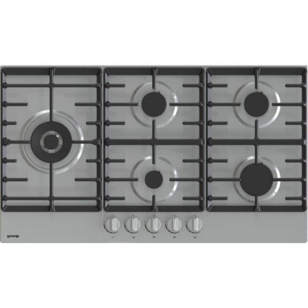 Gorenje Built In Gas Hob, 5 Burners, 90 cm, Stainless Steel - GW951X