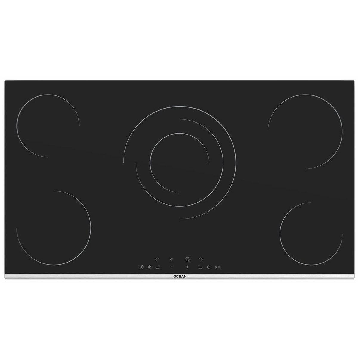 Ocean Ceramic Built-In Electric Hob 5 Burners 90 cm Black - OHVR 9401 HN TC