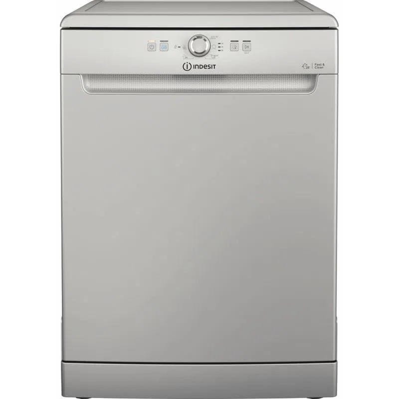 Indesit Dishwasher 14 Place Settings 5 Programs Silver - DFE 1B19 S
