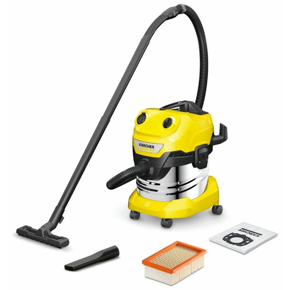 مكنسة برميلية كارشر WD 4 S V-20/5/22 بكيس، 1100 وات، اصفر - 1.628-260.0