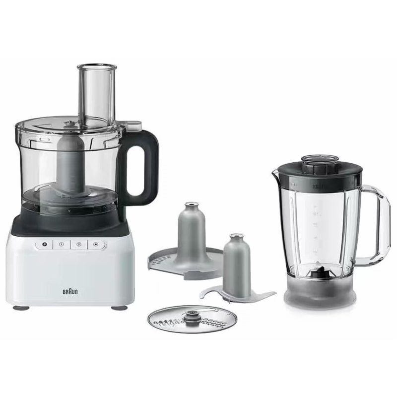 Braun PurEase Food Processor 2.1 Liter 800 Watt White - FP 3131 WH
