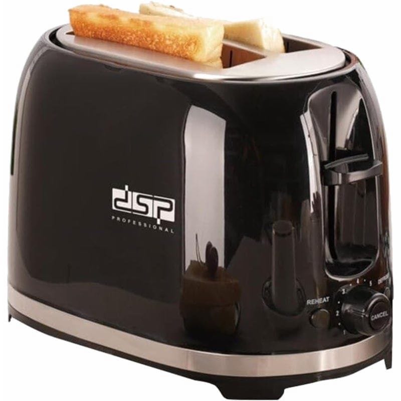 DSP Toaster, 2 Slices, 850 Watt, Black - KC2045
