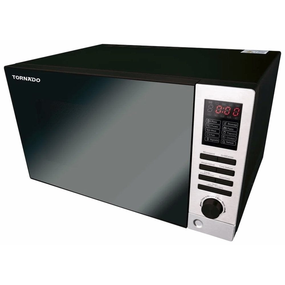 TORNADO Digital Microwave With Grill 25 Liter 900 Watt Black - MOM-C25BBE-BK