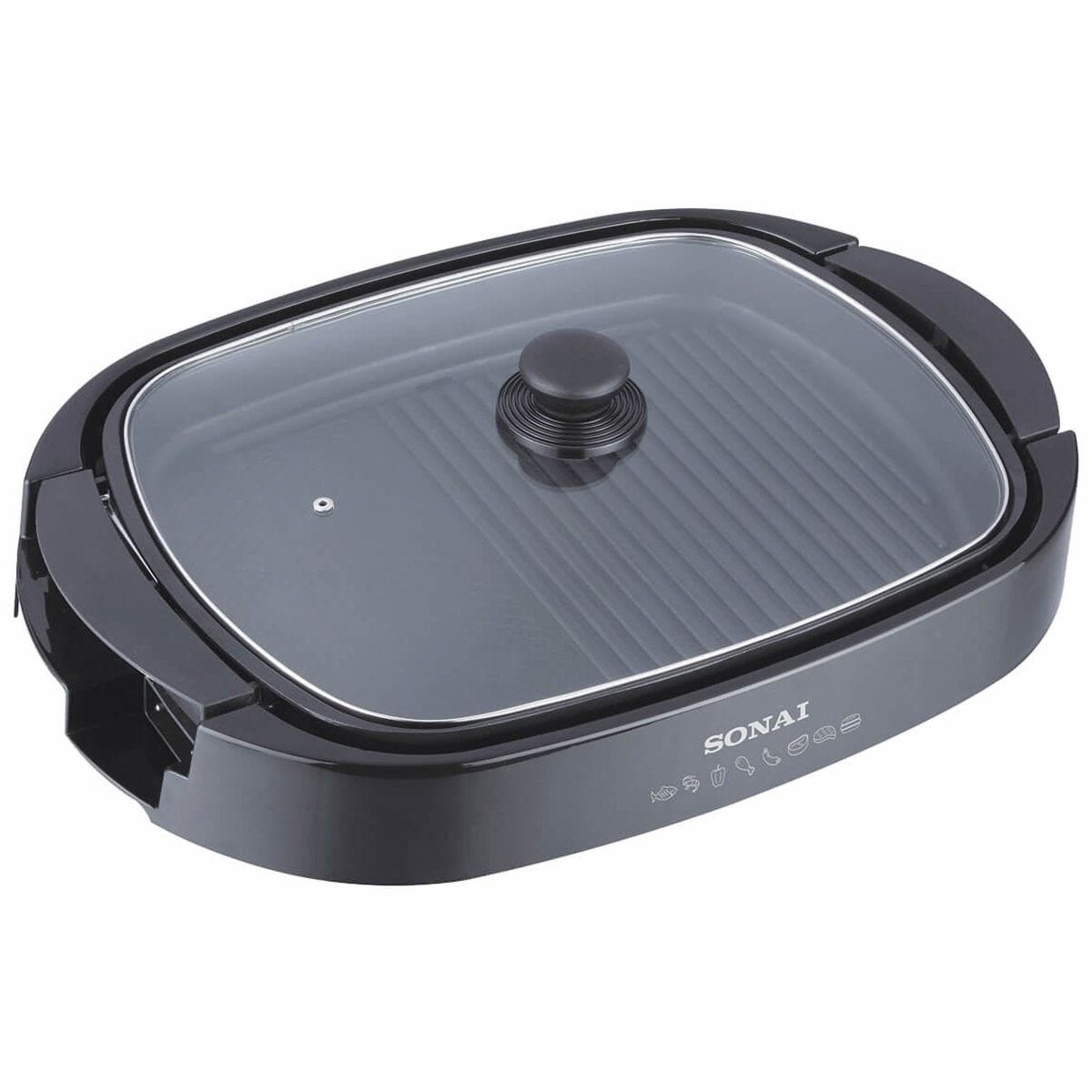 Sonai Non-stick Electric Grill, 1500 Watt, Black - MAR-610
