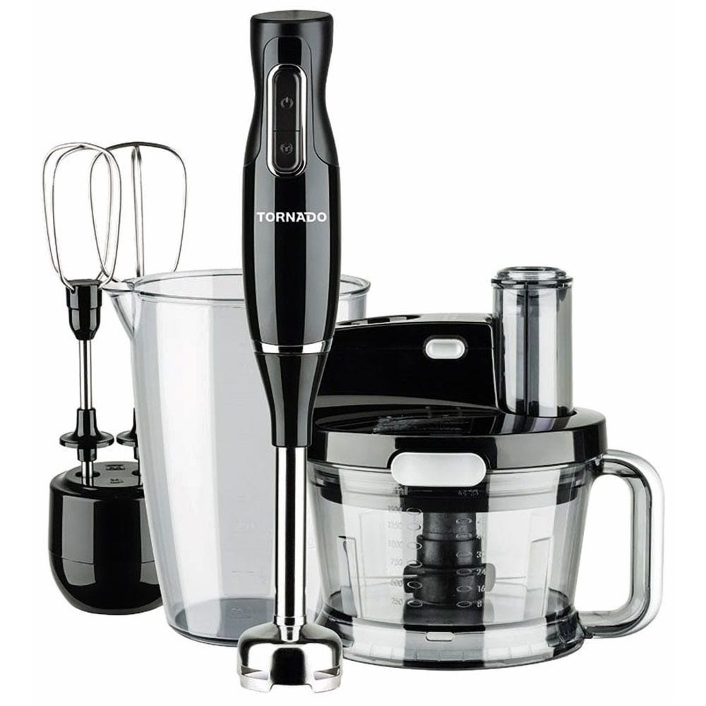 TORNADO Multifunction Hand Blender 1.5 Liter 1000 Watt Black - THB-1000MKL