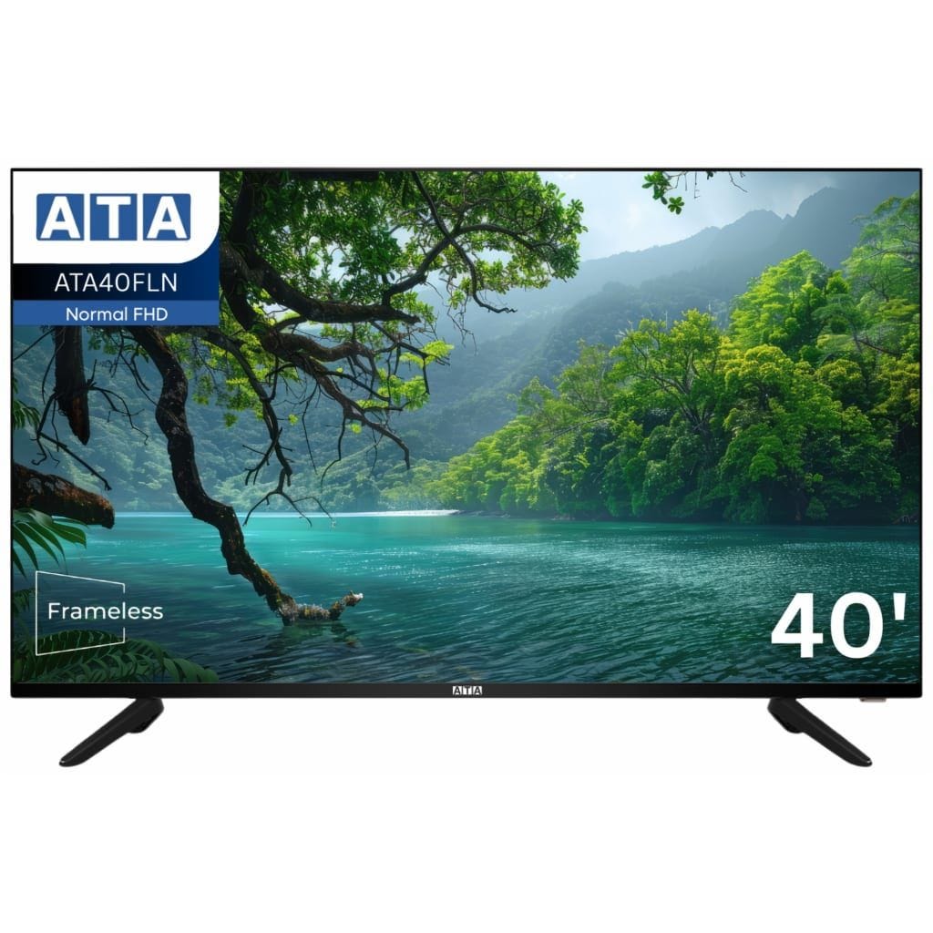 شاشة تلفزيون سمارت ايه تي ايه بدون اطار مقاس 40 بوصه LED، بدقة FHD - موديل ATA40FLN