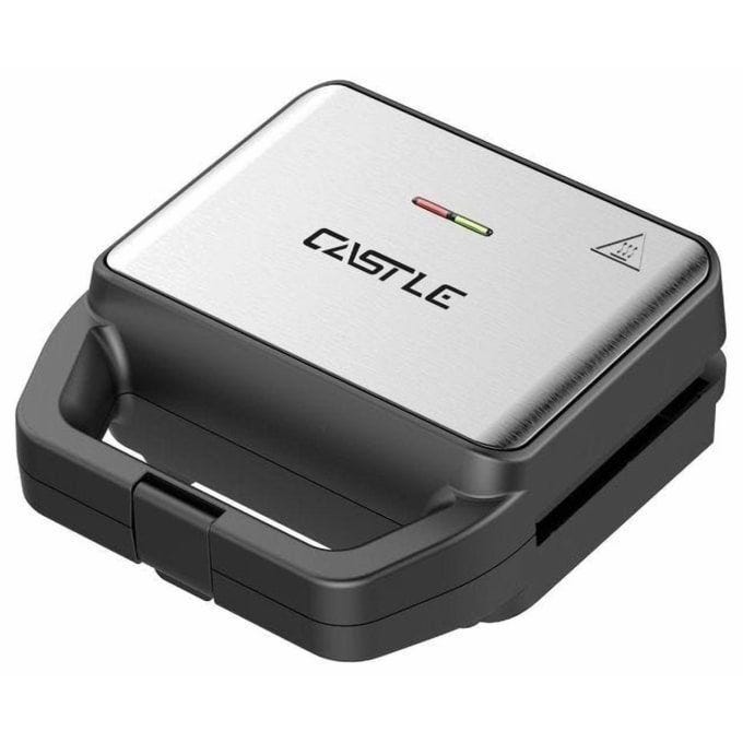 Castle Sandwich Maker, 800 Watt, Silver Black - SMC2350