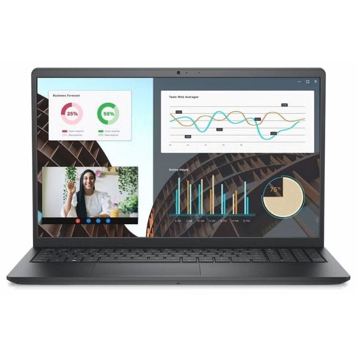 لابتوب ديل Vostro 3530، بروسيسور انتل كور i7-1355U، شاشة 15.6 بوصة FHD، هارد 512 جيجابايت SSD، رام 8 جيجابايت DDR4، انتل UHD جرافيكس، دوس - اسود