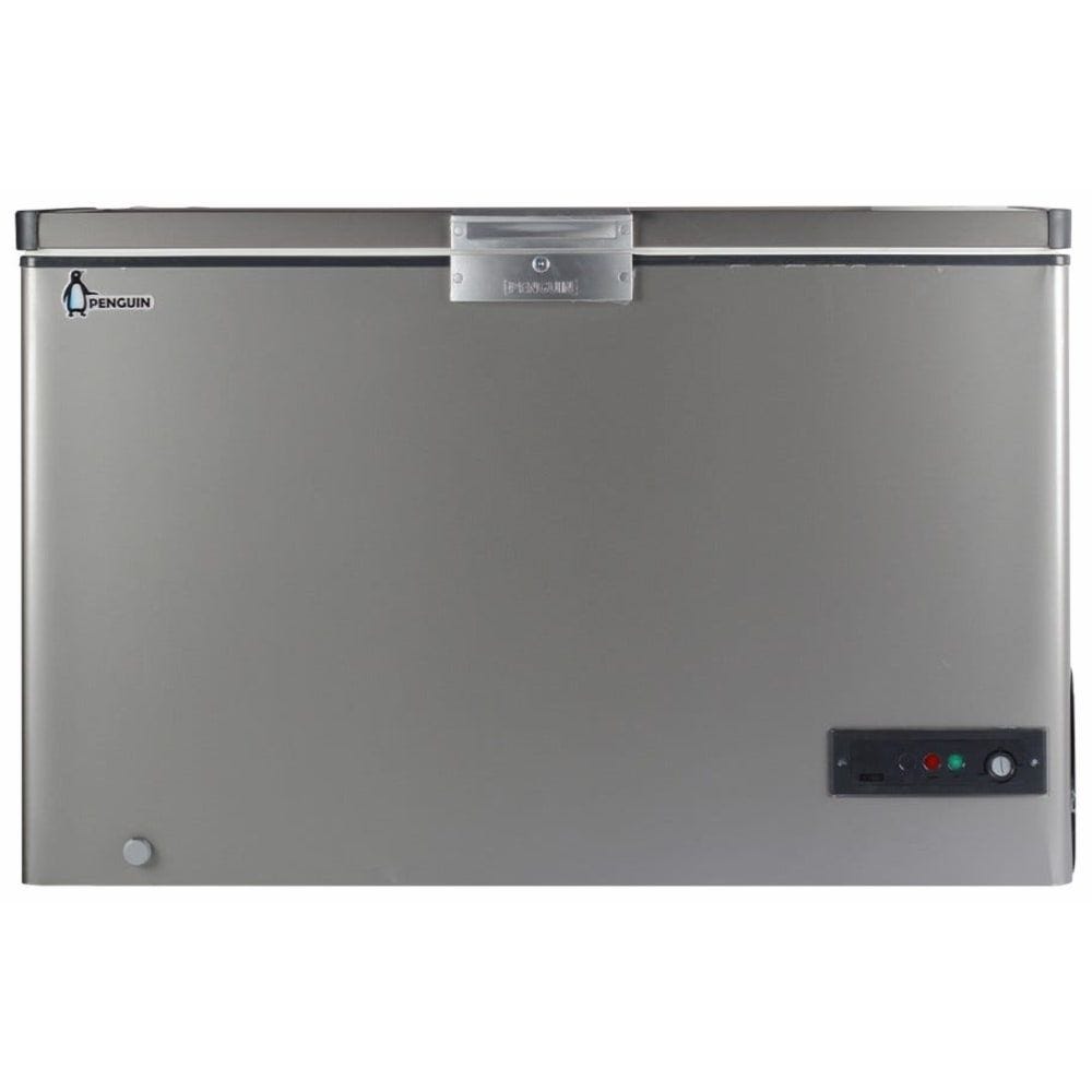 PENGUIN Metal Interior Chest Deep Freezer, Defrost, Without Drawers, 404 Liter, Silver - ES461LS