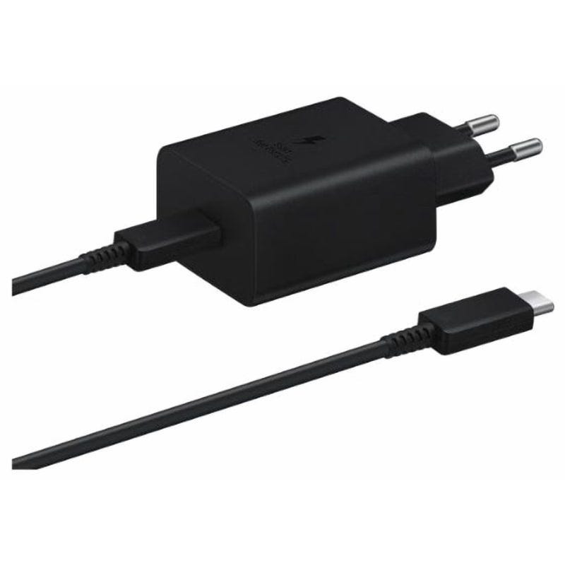 شاحن حائط سامسونج USB-C مع كابل USB-C الي USB-C، بقوة 45 وات PD، اسود - EP-T4510XBEGRU ( ضمان دولى )