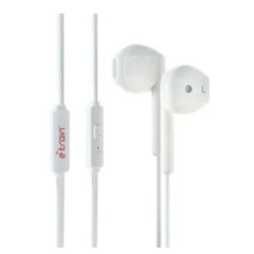 E-Train Feather light Comfort Wired Earphone White - HP61W