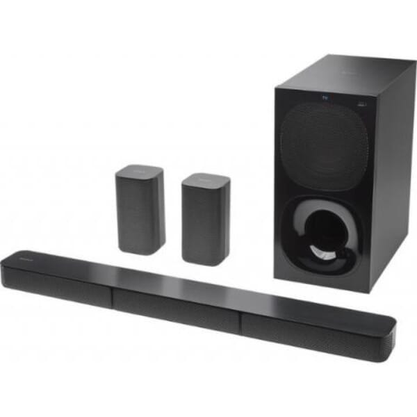 SONY Wireless Home Cinema System & Soundbar with Remote Control, 5.1 Channel, 400 Watt, 4 Unit, Black - HT-S20R
