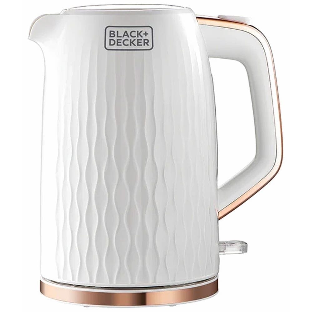 BLACK+DECKER Electric Kettle, 1.7 Liter, 2200 Watt, White - JC190W