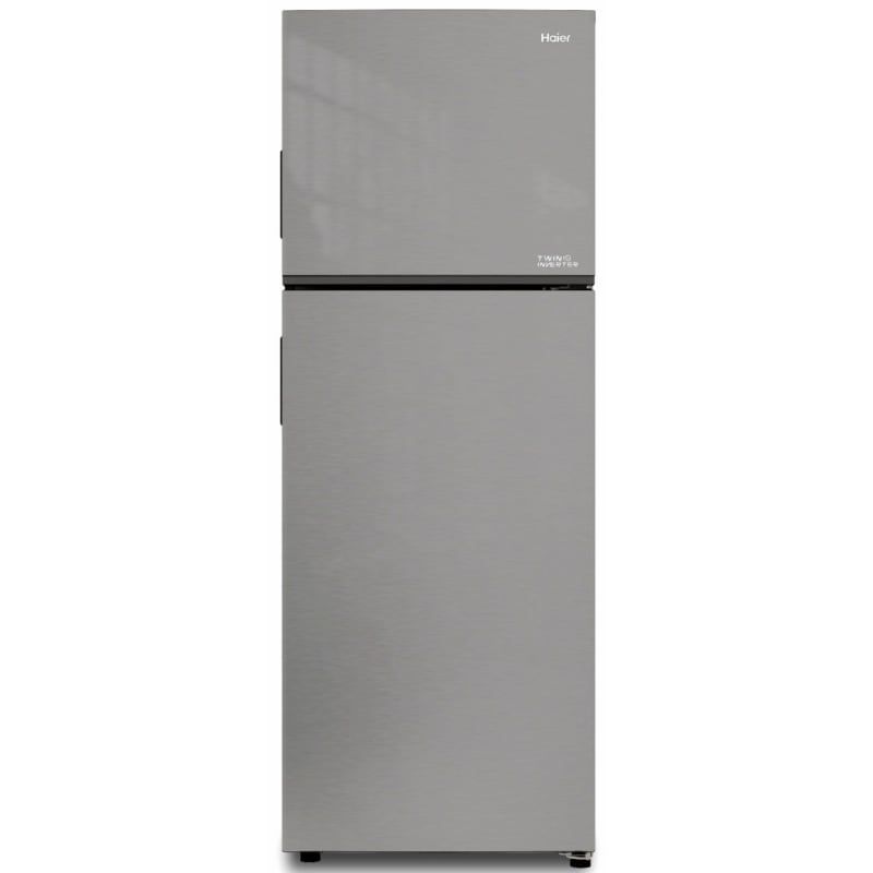 Haier No Frost Refrigerator With Inverter Technology, 357 Liter, Silver - HRF-380TMSM