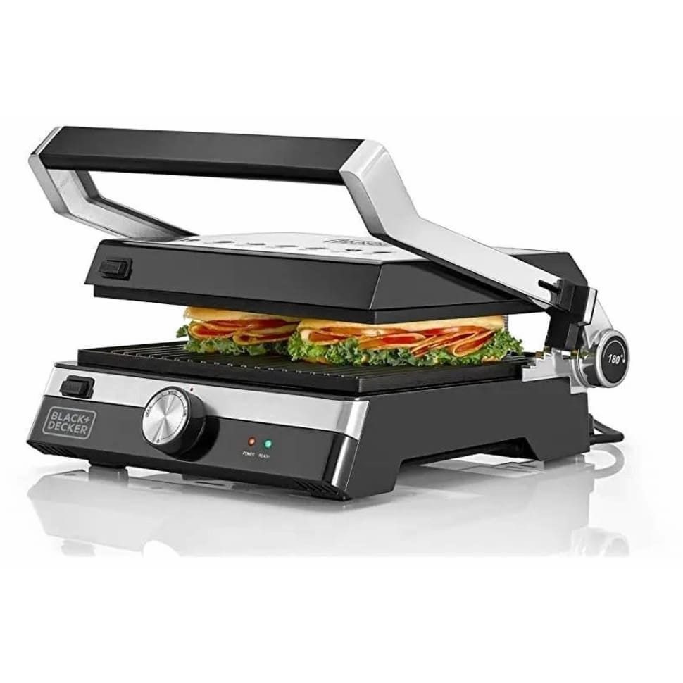 BLACK+DECKER Electric Grill 2000 Watt Silver - CG2000-B5