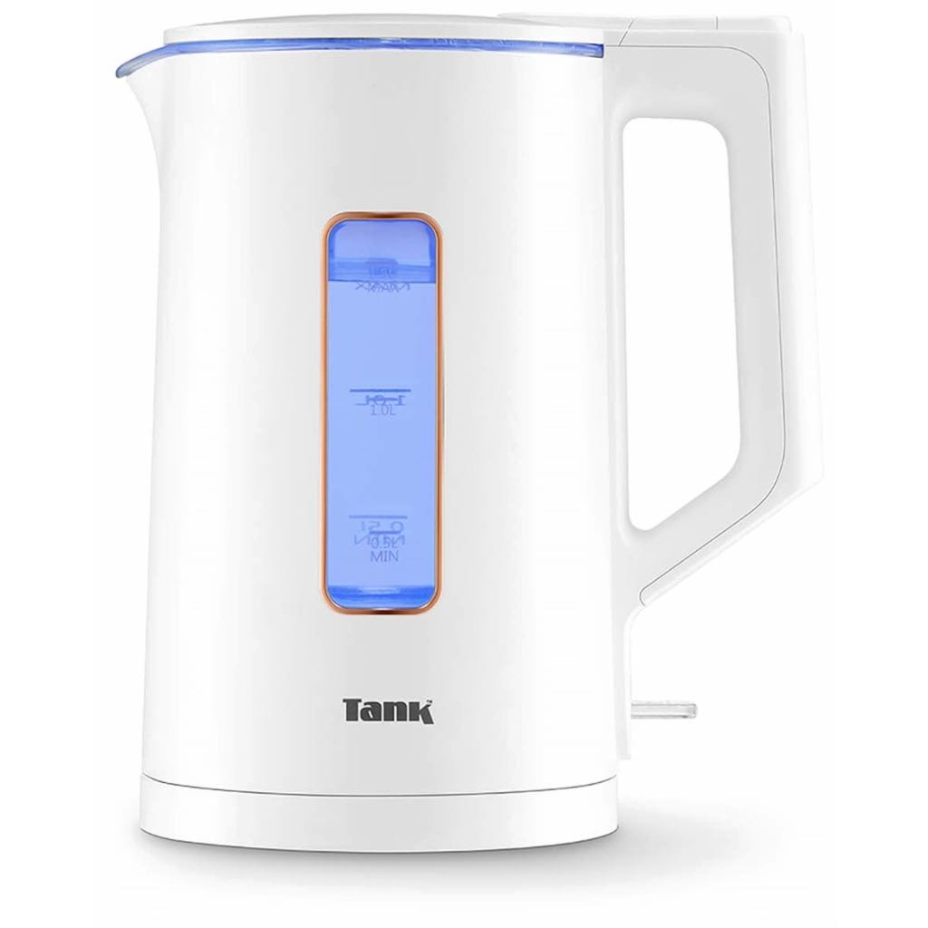 Tank Safe Touch Glass Electric Kettle, 1.5 Liter, 1500 Watt, White Rose Gold - DG-2338