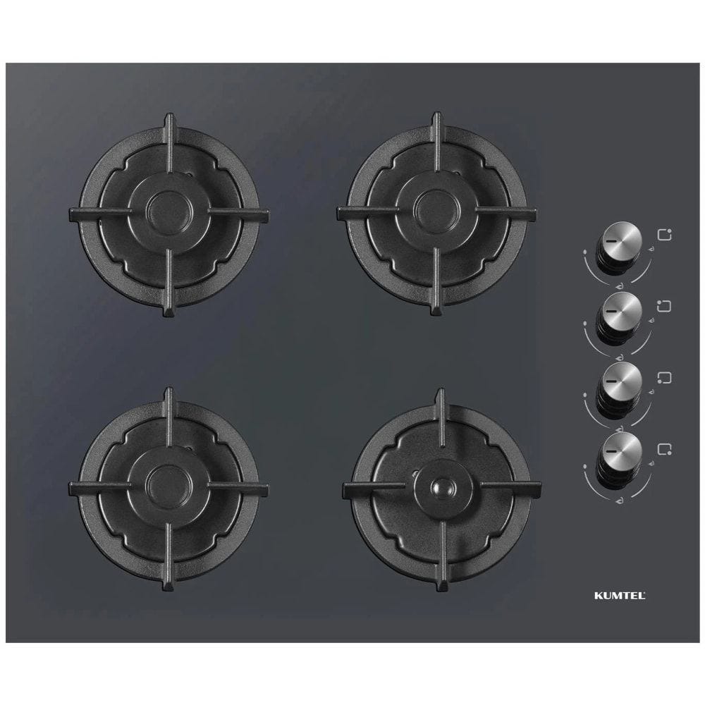 Kumtel Anthracite Glass Built In Gas Hob C6-40BTF