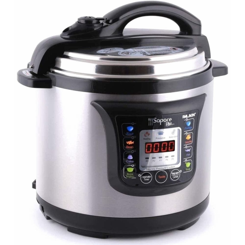 Palson Sapore Plus Electric Pressure Cooker 1200 Watt 8 Liter Silver - 30997