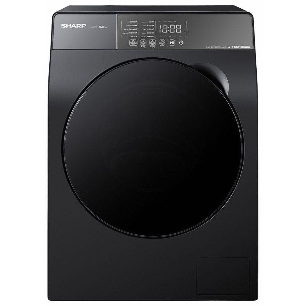 SHARP K-PRO Digital Front Load Full Automatic Washing Machine With Inverter Technology, 8.5 kg, Dark Grey - ES-FS852KLE-G