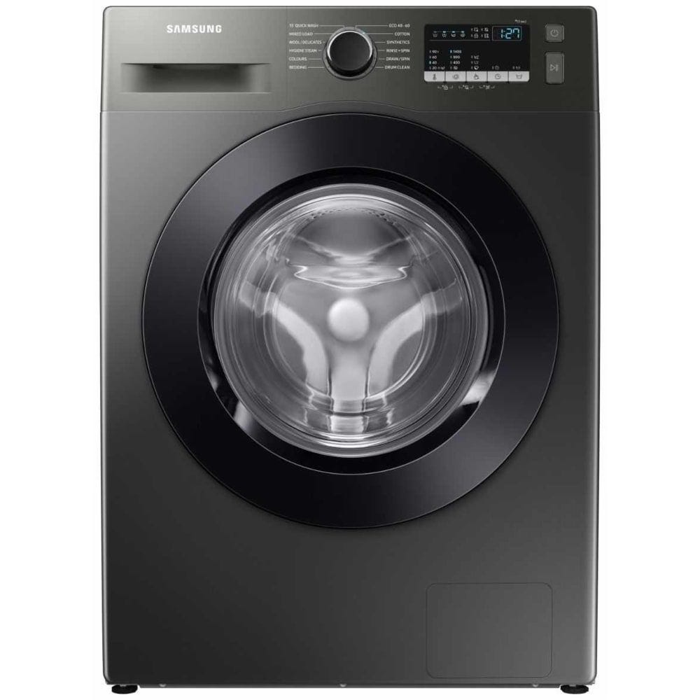 SAMSUNG Digital Front Load Full Automatic Washing Machine With Inverter Technology, 8 Kg, Dark Silver - WW80T4040CX1AS