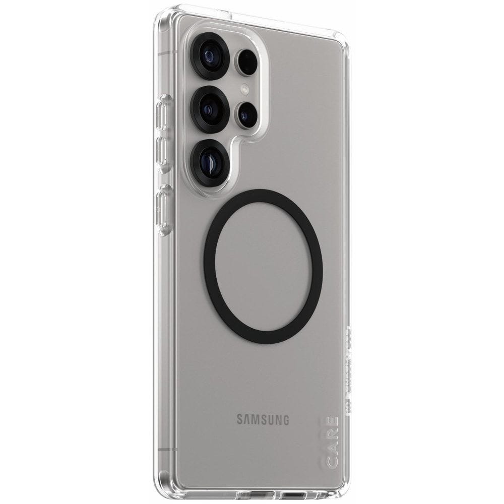 PanzerGlass CARE Urban Combat Back Cover For SAMSUNG Galaxy S25 Ultra, Transparent with Black MagSafe - CRRFUBQG38488