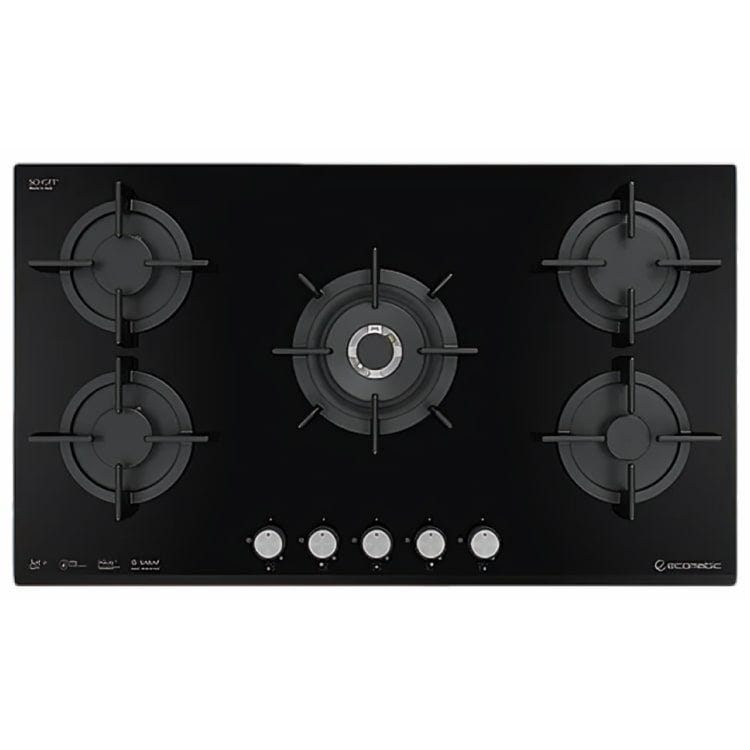 Ecomatic Glass Built-In Gas Hob, 5 burners S947XLRC