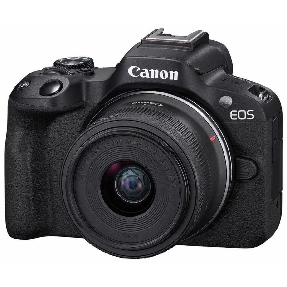 Canon EOS R50 Mirrorless Camera With 18-45mm Lens, 24.2MP, Black - 5811C013AA