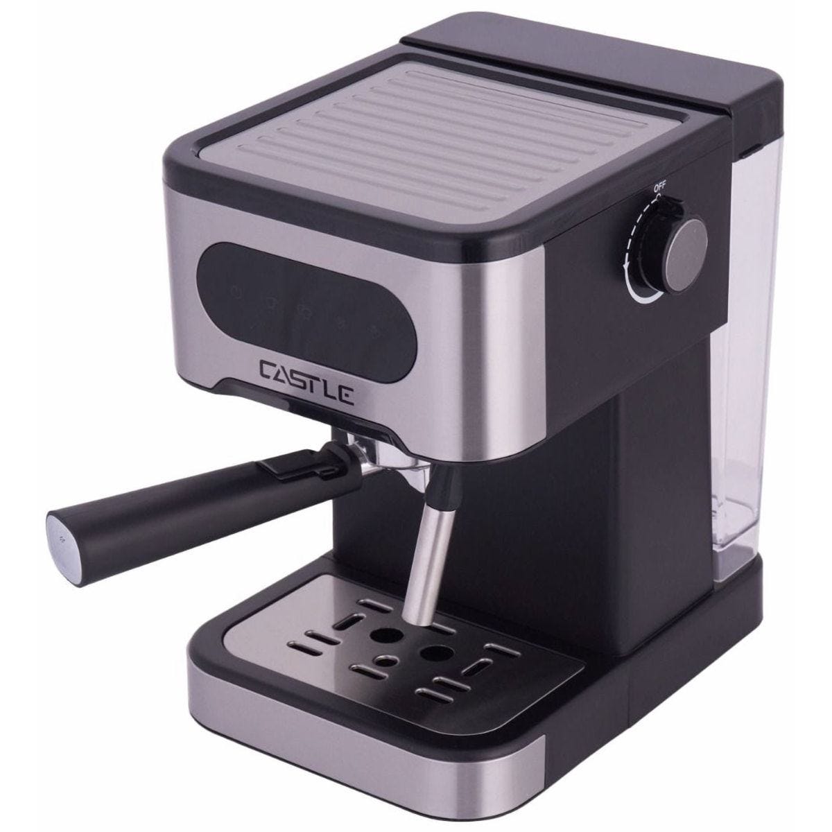 Castle Espresso Coffee Machine 1350 Watt Black Silver - CMT1350