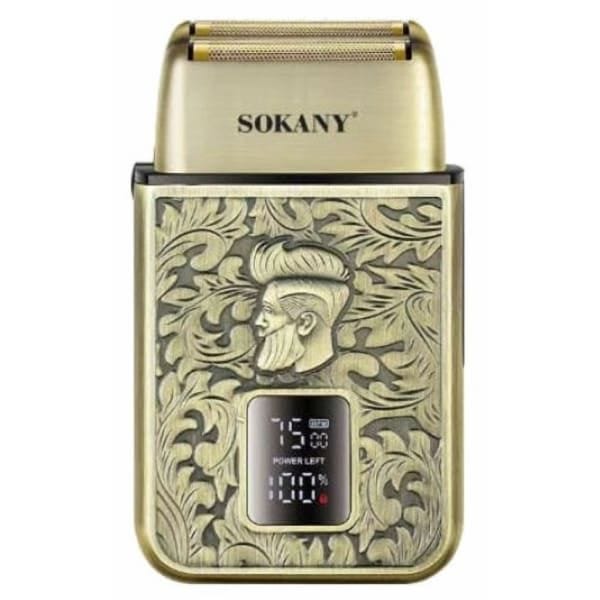 Sokany Digital Rechargeable Foil Shaver, Gold - SK-16052