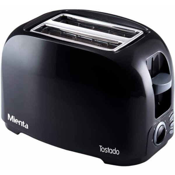 Mienta Toaster, 2 Slices, 800 Watt, Black - TO21409B
